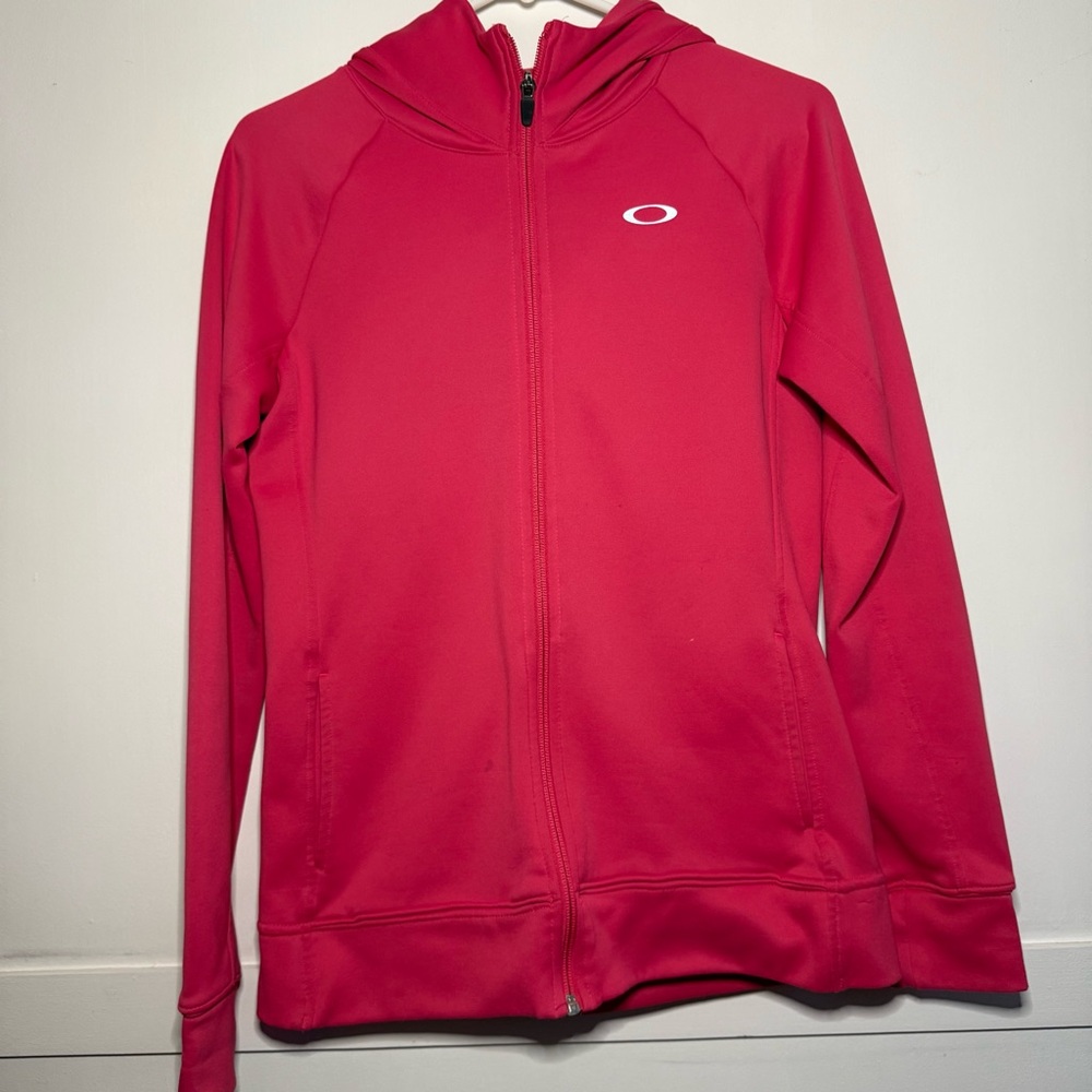 Vintage Oakley Women’s Vibrant‎ Pink Full Zip Fleece Lined Jacket Size M Womens